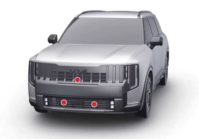 Kia Telluride Active Air Flap below the front bumper