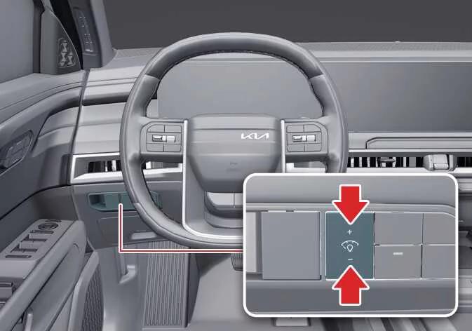 Kia Telluride instrument cluster illumination control buttons