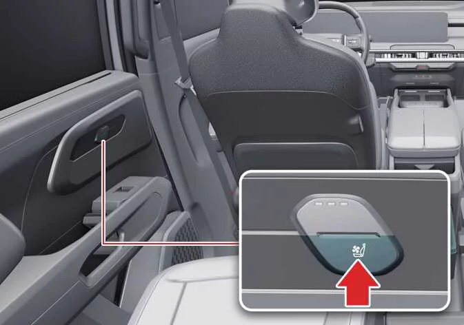 Kia Telluride second-row air ventilation seat control