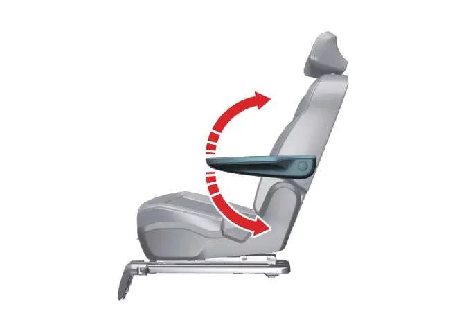 Kia Telluride second-row adjustable captain chair armrest