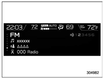 Subaru Forester. Audio screen