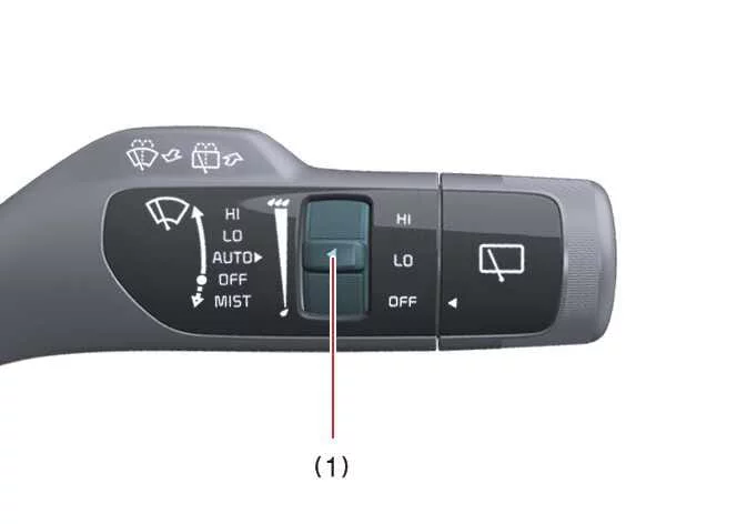 Kia Telluride automatic rain-sensing wiper sensitivity control