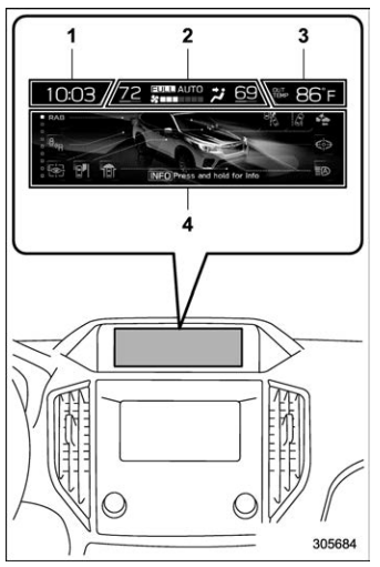 Subaru Forester. Basic screens