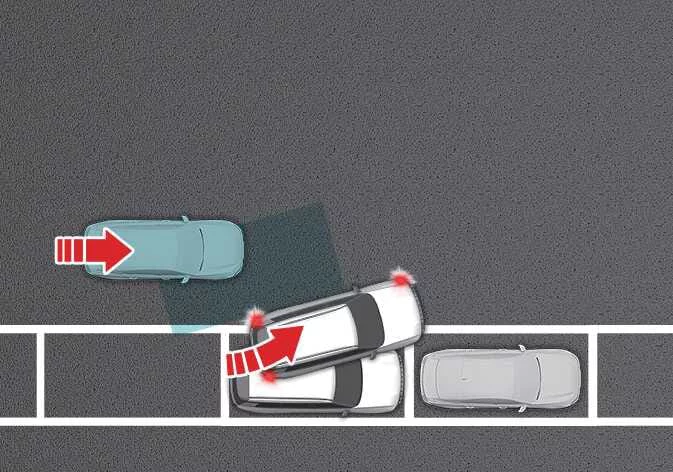 Kia Telluride Blind-spot Collision-avoidance Assist braking support while exiting parking space
