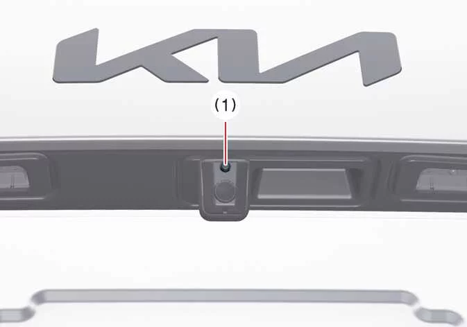 Kia Telluride wide rear view camera washer nozzle location