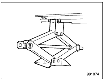 Subaru Forester. Changing a flat tire