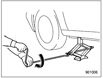 Subaru Forester. Changing a flat tire