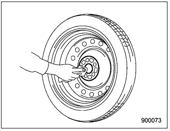 Subaru Forester. Changing a flat tire