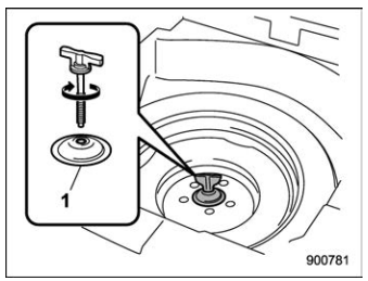 Subaru Forester. Changing a flat tire