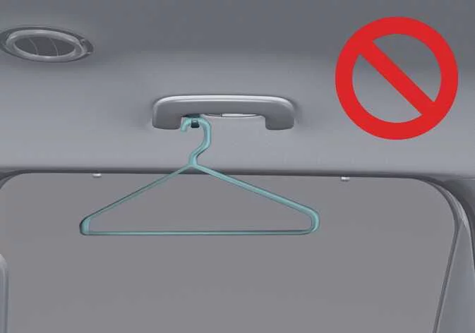 Proper usage of the coat hook in the Kia Telluride cabin
