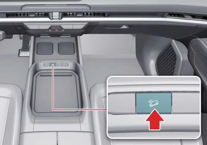 Kia Telluride Downhill Brake Control button and system indicator