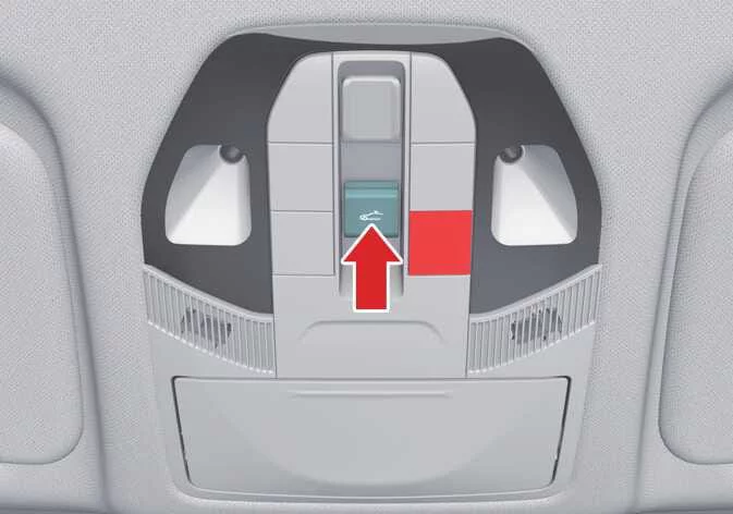Kia Telluride front sunroof tilt open control