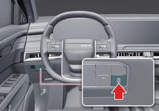 Kia Telluride Electronic Stability Control system operation illustration