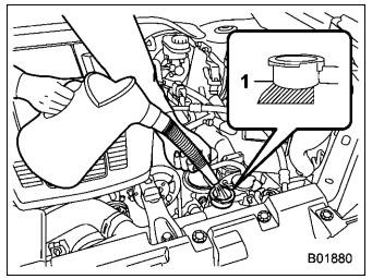 Subaru Forester. Engine coolant