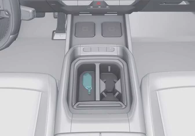Kia Telluride smart key emergency recognition area on center console