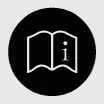 Read instruction manual carefully safety warning icon