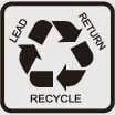 Recyclable lead content chemical safety warning icon
