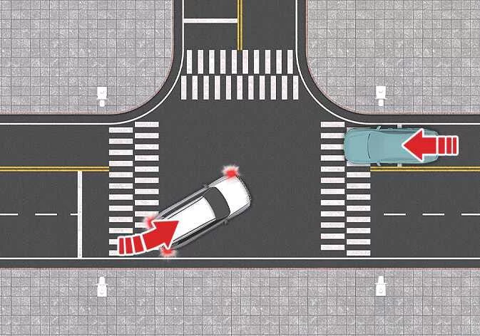 Kia Telluride Junction Turning function at an intersection