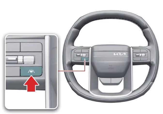 Kia Telluride Forward and Side Safety settings screen