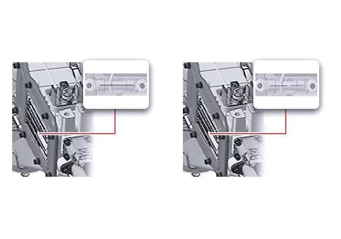 Comparison showing normal and blown high-voltage protection fuses installed in the Kia Telluride