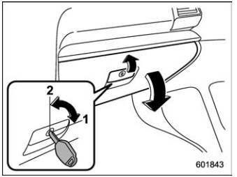 Subaru Forester. Glove box