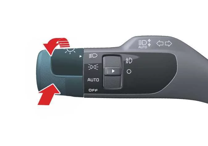 Kia Telluride High Beam Assist control and instrument cluster display