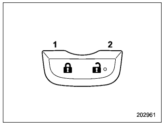 Subaru Forester. How to operate the power door locking switches