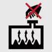 Warning icon prohibiting opening pressurized hot coolant reservoir cap on Kia Telluride engine
