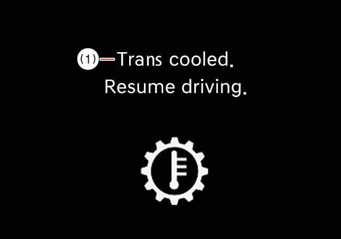 Kia Telluride transmission cooled message on instrument cluster