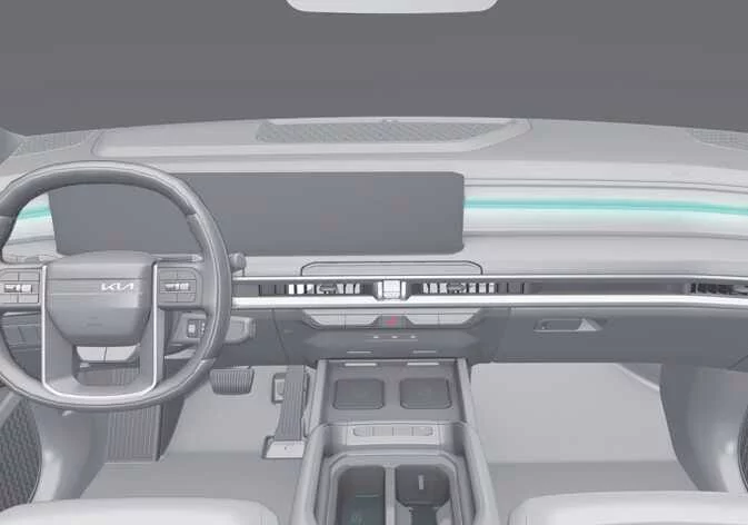 Kia Telluride ambient lighting on the instrument panel