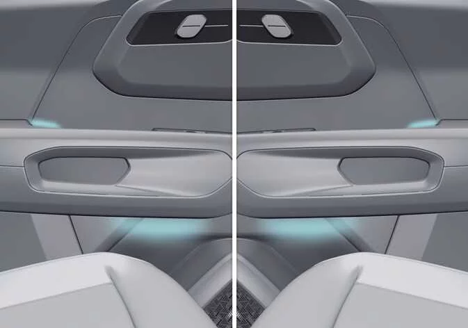Kia Telluride ambient lighting on the rear door trim