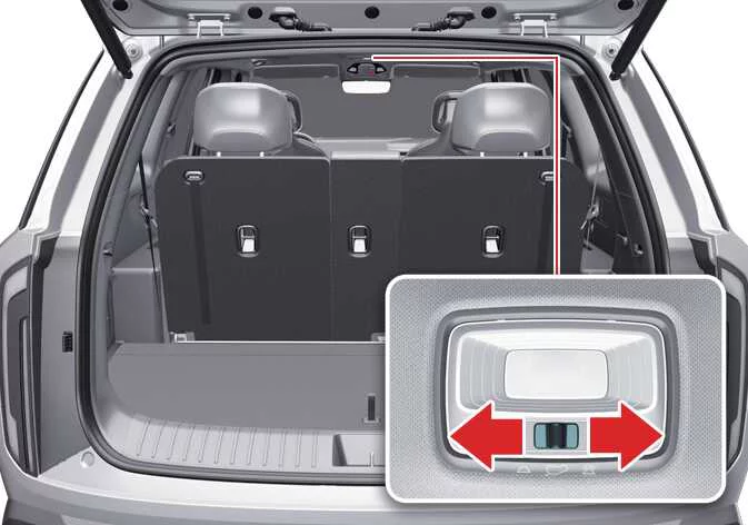 Kia Telluride luggage compartment light controls