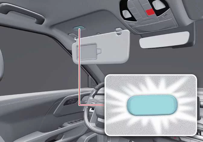 Kia Telluride illuminated vanity mirror
