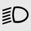 Low beam headlight symbol icon