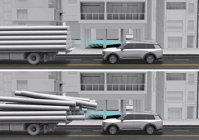 Kia Telluride FCA system limitations regarding vehicles with cargo or high ground clearance