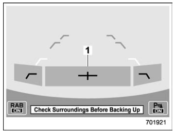 Subaru Forester. Obstacle detected and alert level