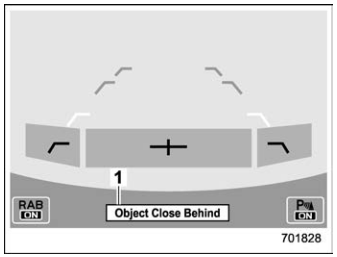 Subaru Forester. Obstacle detected and alert level