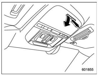 Subaru Forester. Overhead console