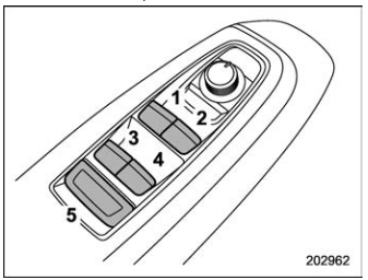 Subaru Forester. Power window switches