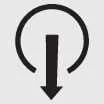 Icon showing vent outer part closed