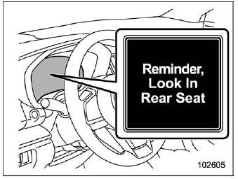 Subaru Forester. Rear Seat Reminder (models with combination meter display (color LCD))