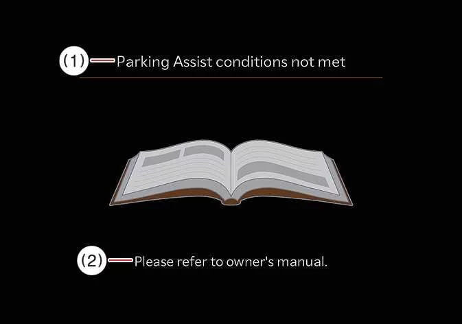 Kia Telluride display showing Parking Assist Conditions Not Met warning message