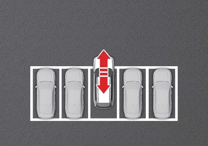 Kia Telluride performing Remote Smart Parking Assist maneuver using smart key control