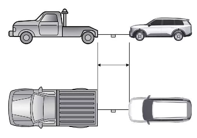 Front bumper towing hook installation point on the Kia Telluride