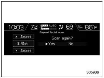 Subaru Forester. Repeat facial scan