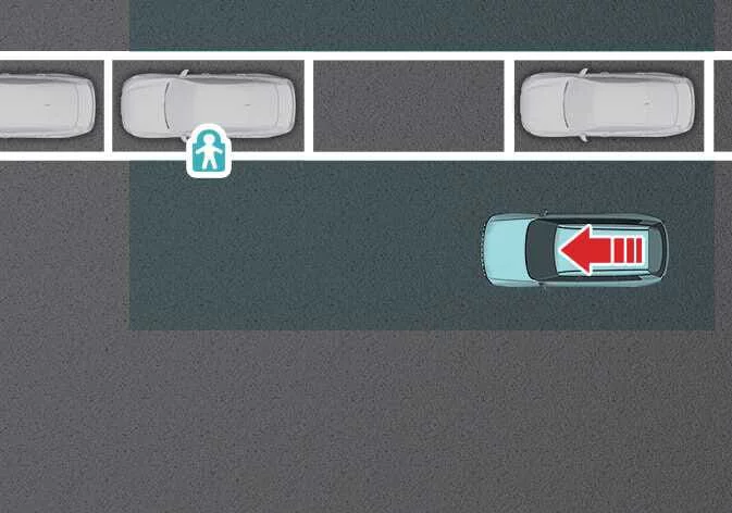 Kia Telluride Safe Exit Assist monitoring approaching rear traffic