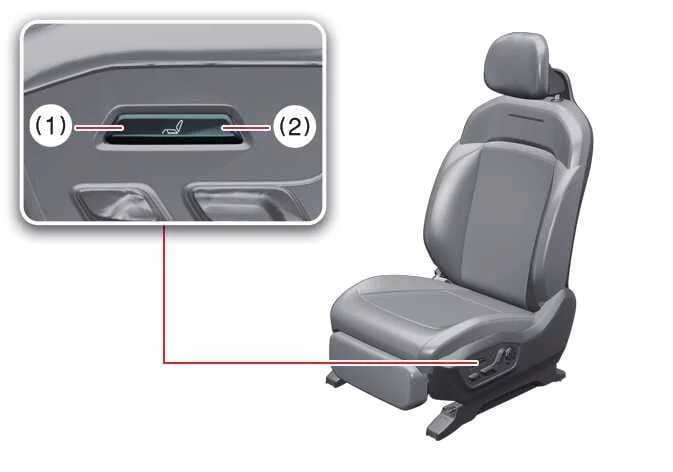 Kia Telluride driver seat bolster adjustment control