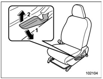 Subaru Forester. Seat height adjustment (driver’s seat)