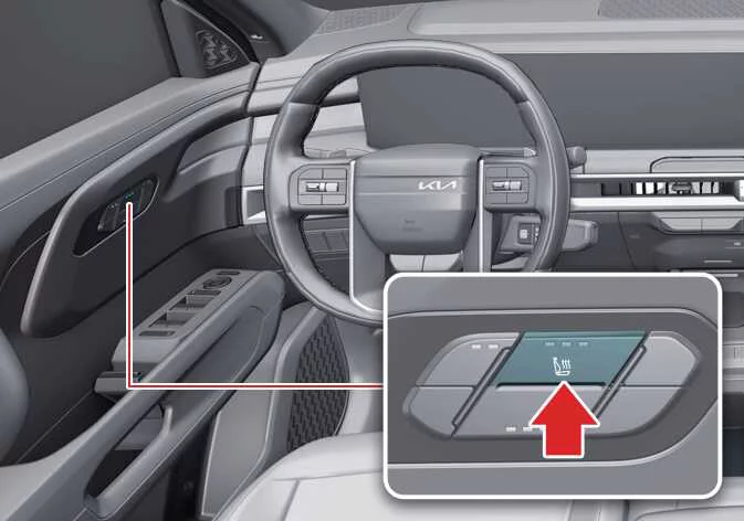 Kia Telluride driver's seat warmer control button