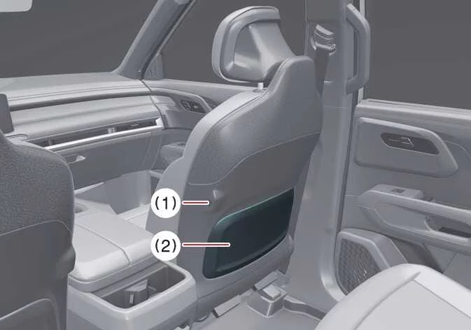 Kia Telluride front seatback pocket and rear USB charger
